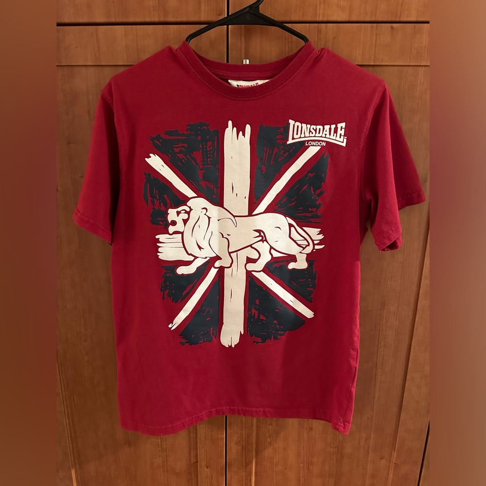 Lonsdale Shirt M Oxblood